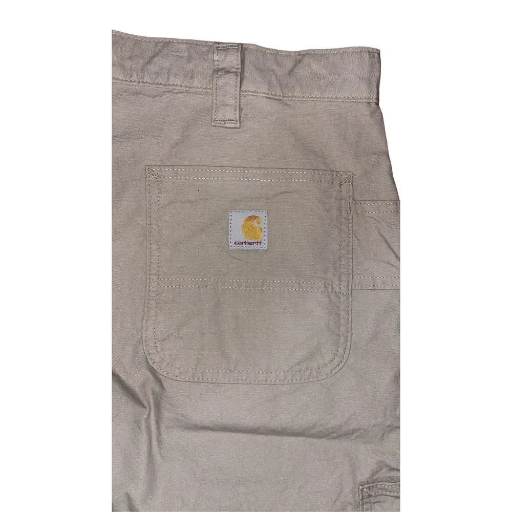 CARHARTT MENS Light Khaki LOOSE FIT UTILITY WORK SHORT BS0147-M Size 42 NWT